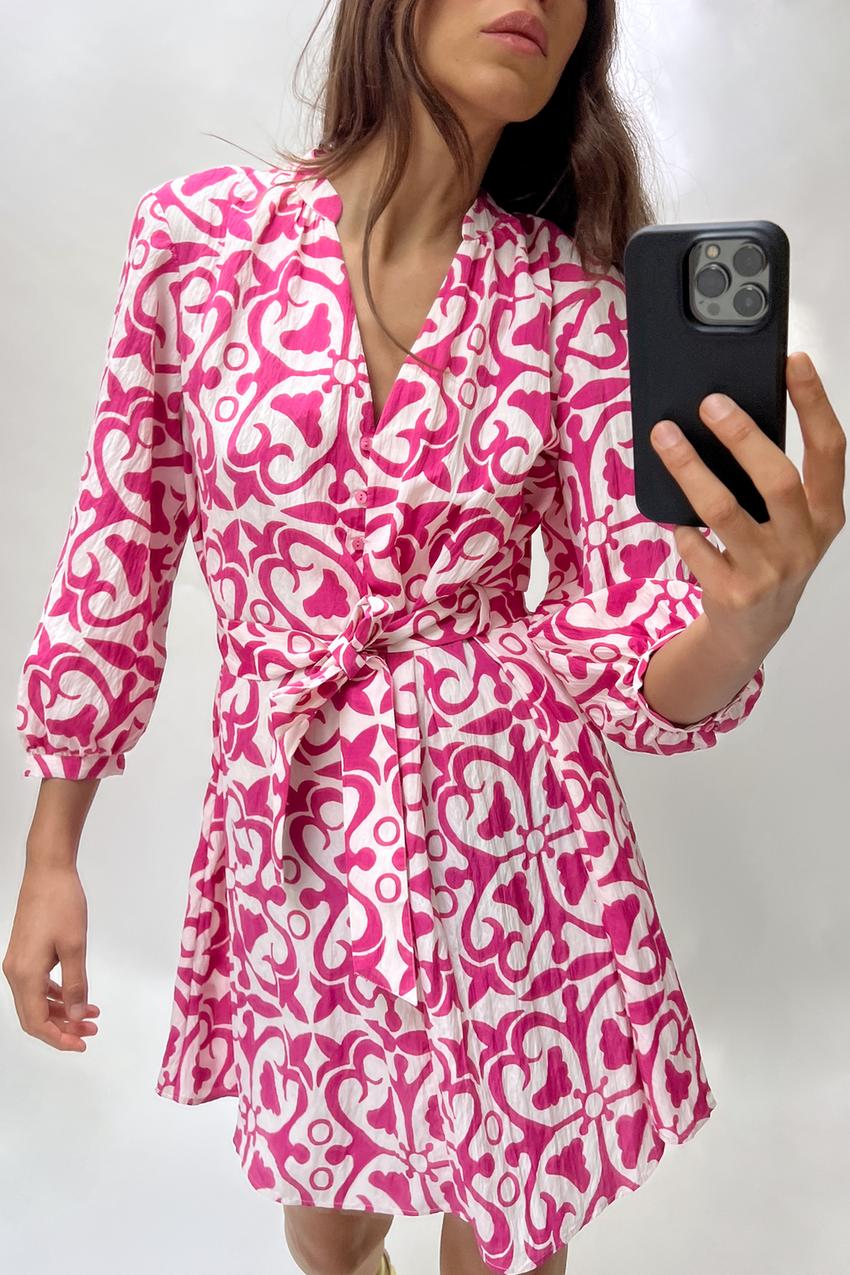 SHORT PRINTED DRESS