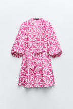 SHORT PRINTED DRESS