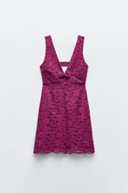 SHORT LACE PINAFORE DRESS