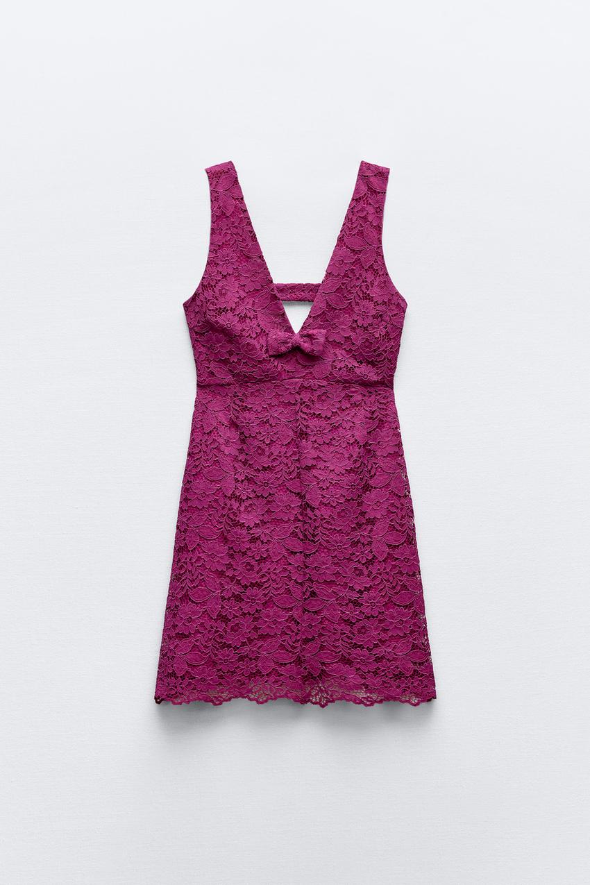 SHORT LACE PINAFORE DRESS
