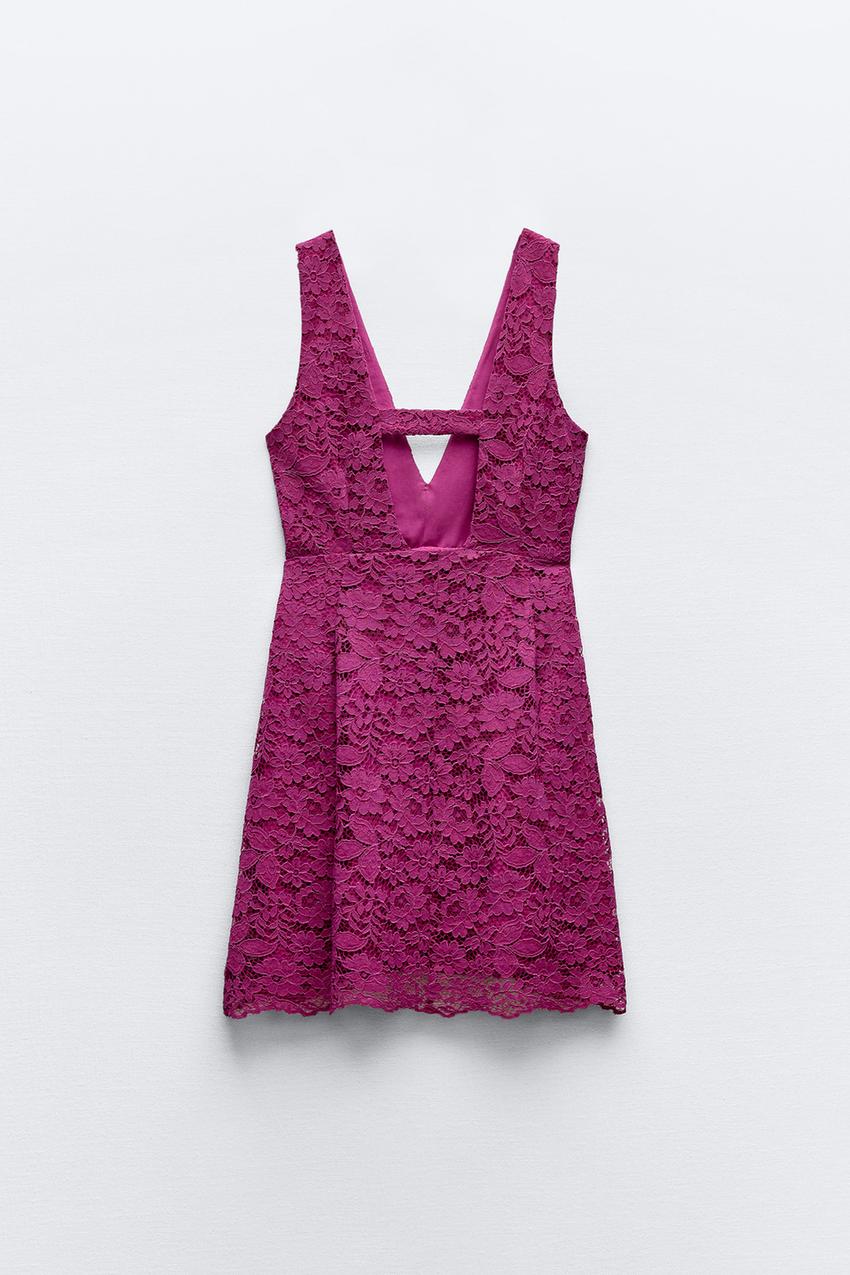 SHORT LACE PINAFORE DRESS