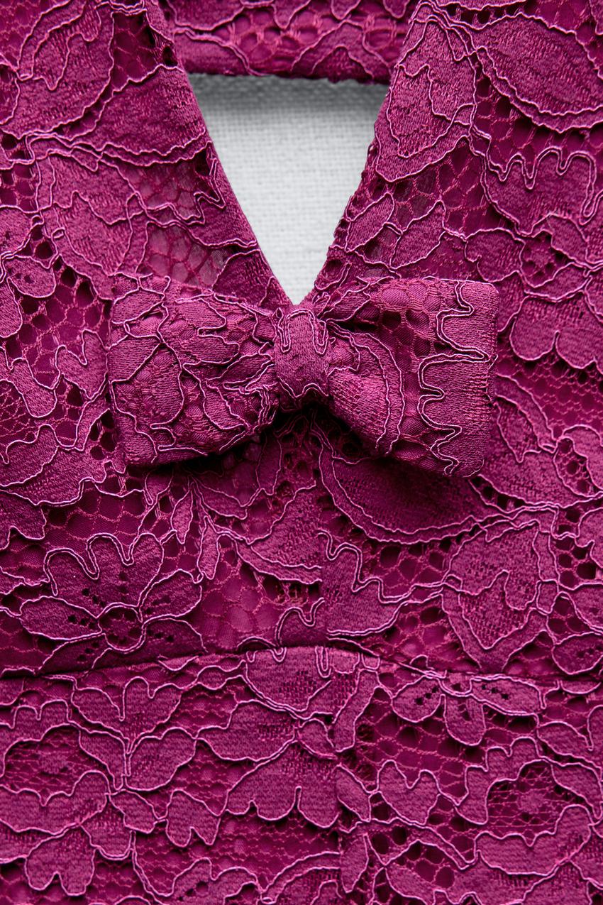 SHORT LACE PINAFORE DRESS
