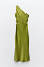 ASYMMETRIC SATIN DRESS