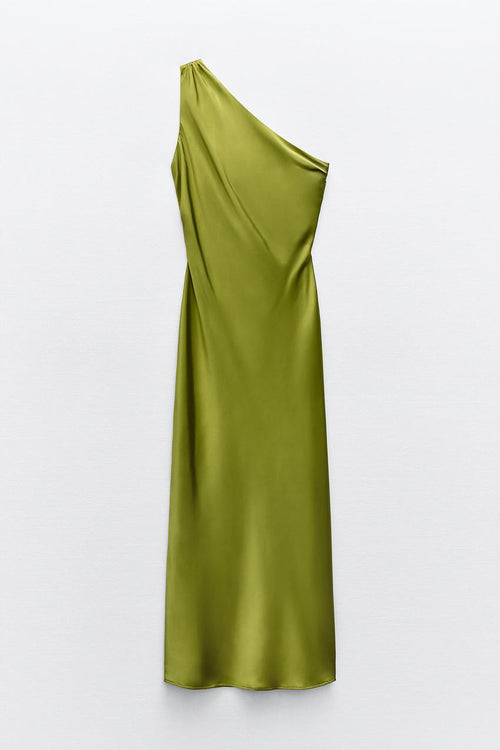 ASYMMETRIC SATIN DRESS