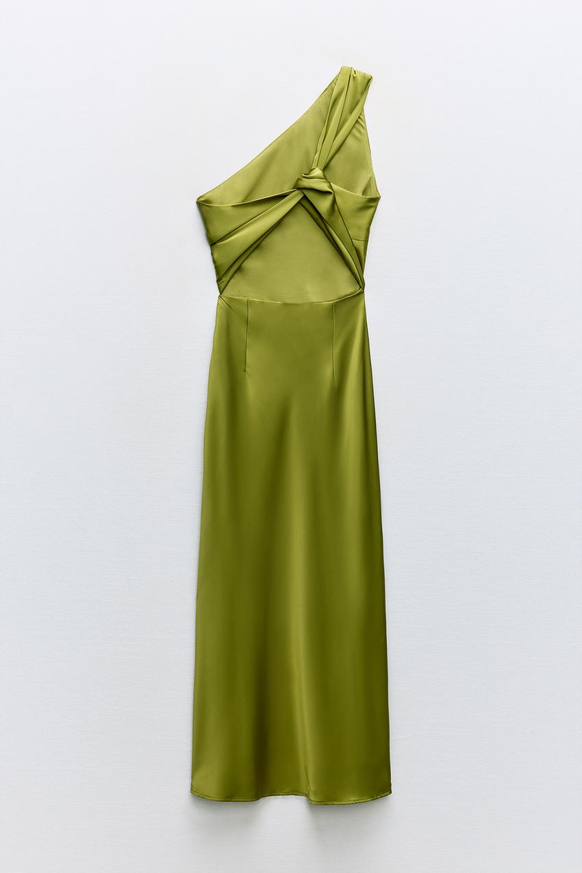 ASYMMETRIC SATIN DRESS
