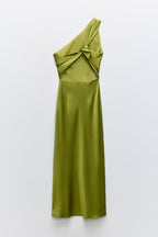 ASYMMETRIC SATIN DRESS