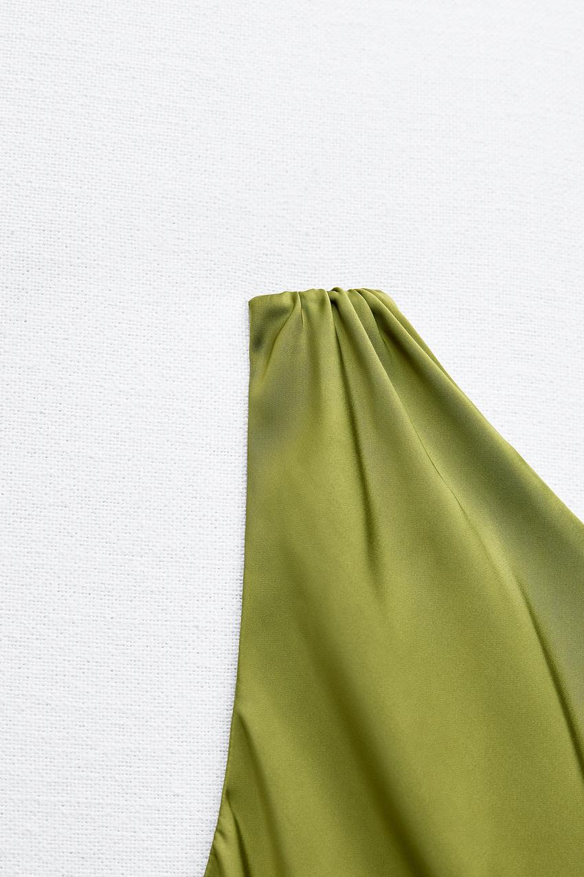 ASYMMETRIC SATIN DRESS