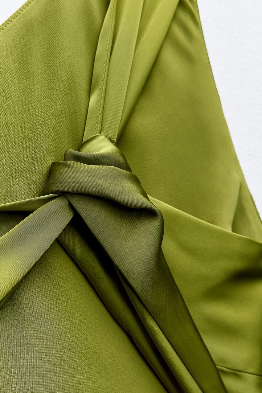 ASYMMETRIC SATIN DRESS
