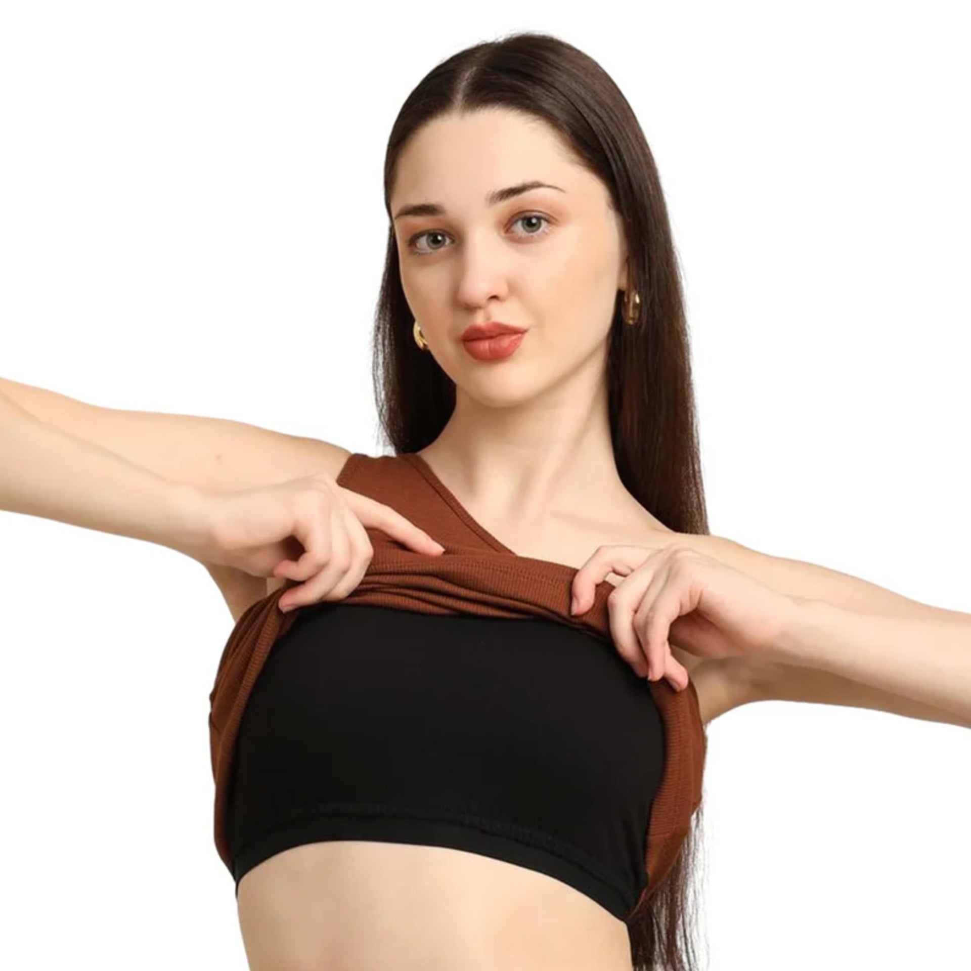 One Shoulder Micro Ribbed Bramisole