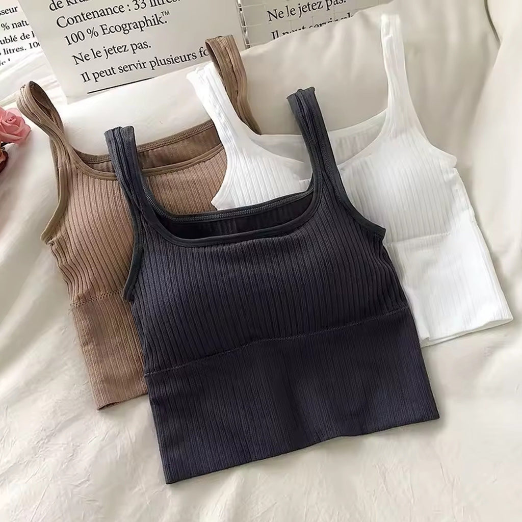 SOLID RIBBED KNIT TOP