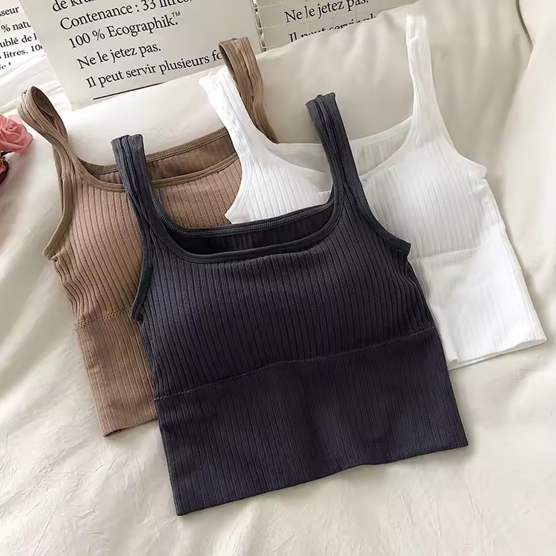 SOLID RIBBED KNIT TOP