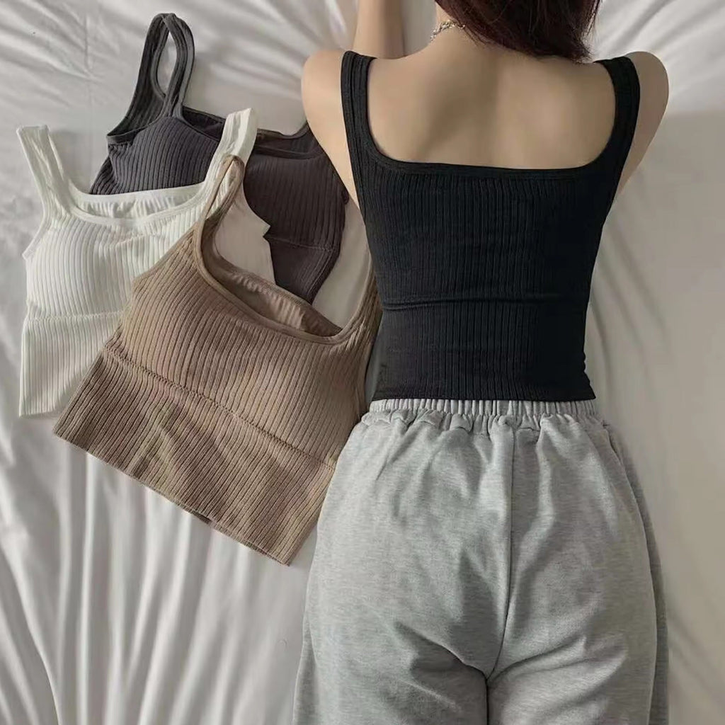 SOLID RIBBED KNIT TOP