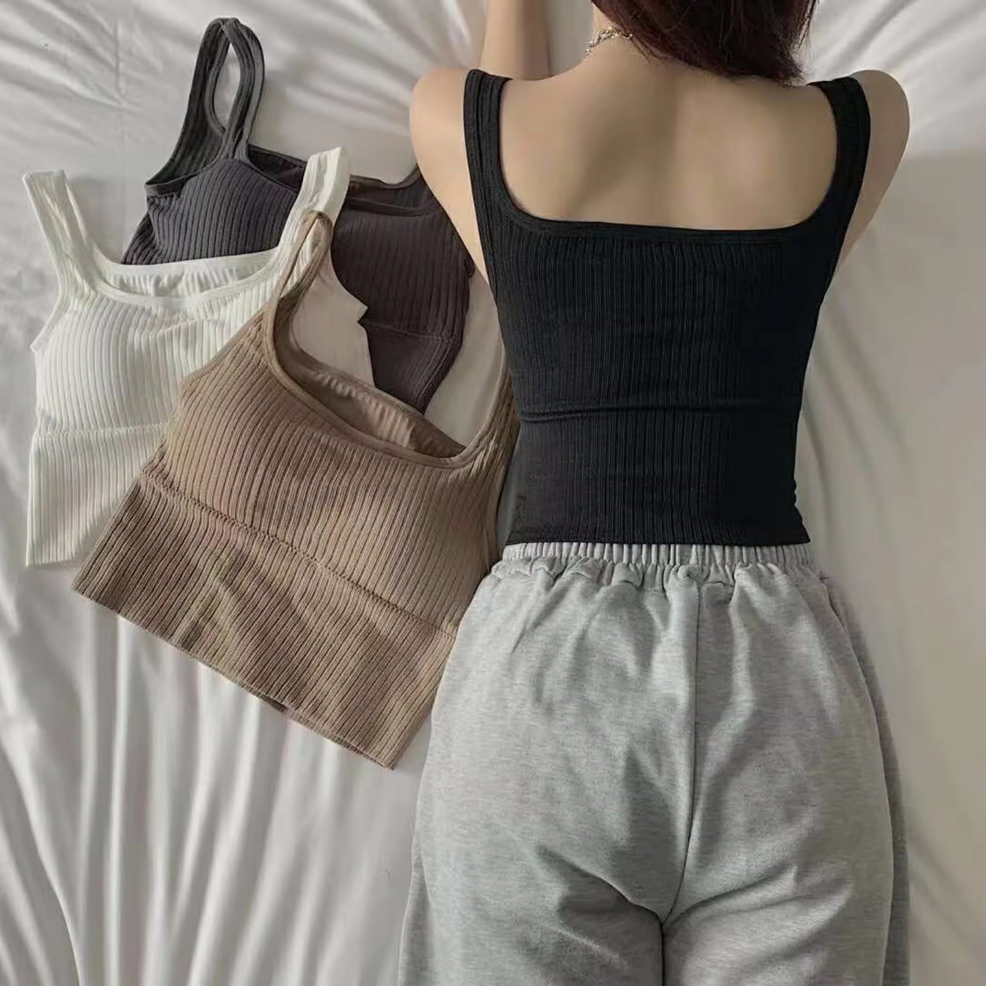 SOLID RIBBED KNIT TOP