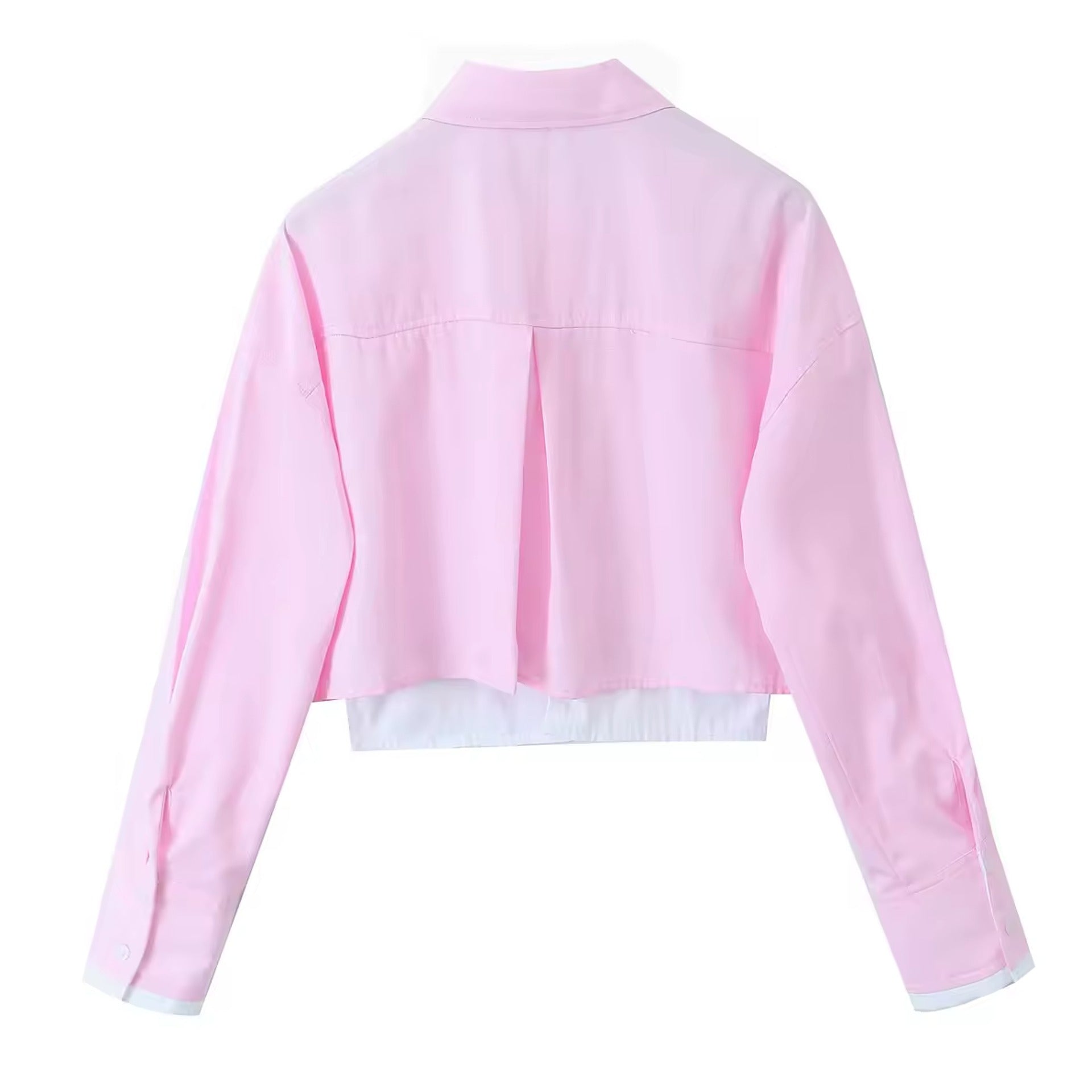 LONG SLEEVE TURN DOWN COLLAR SHIRT