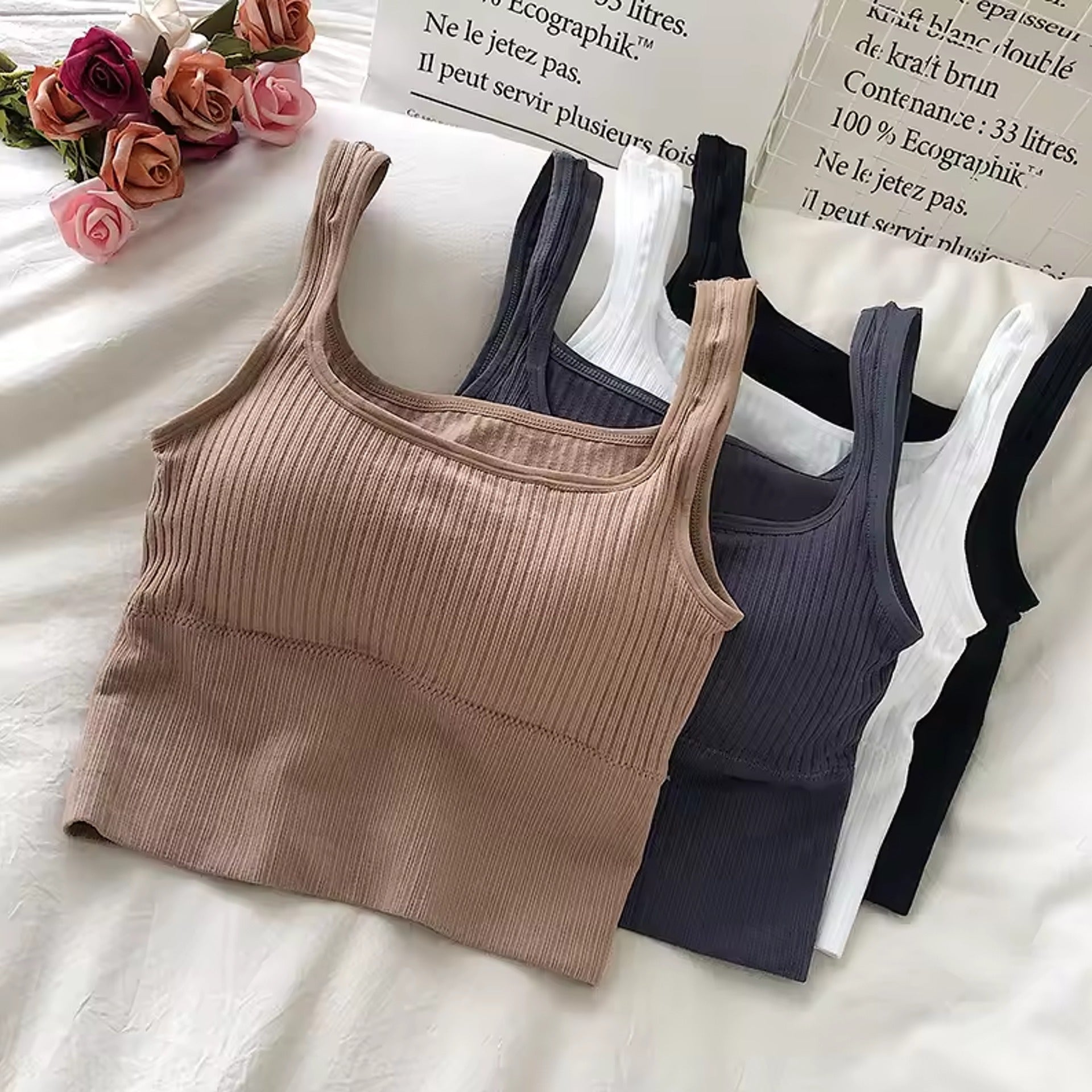 SOLID RIBBED KNIT TOP