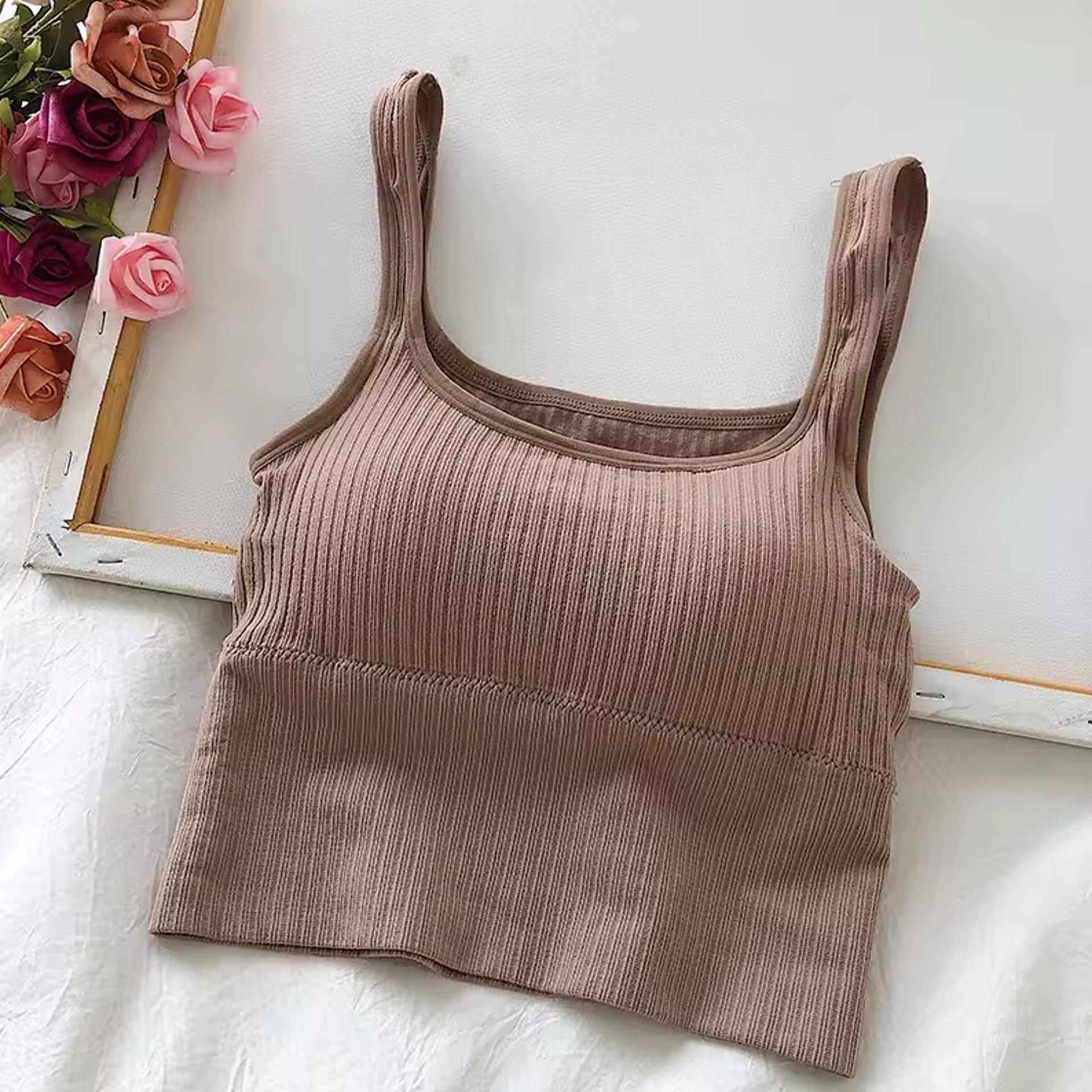 SOLID RIBBED KNIT TOP