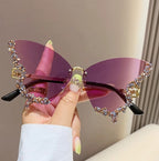 Rhinestone Vintage Butterfly Sunglasses