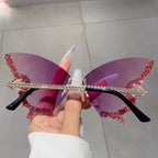 Rhinestone Vintage Butterfly Sunglasses
