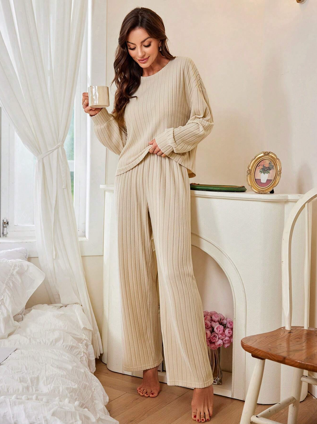Women's Ribbed Loungewear Set