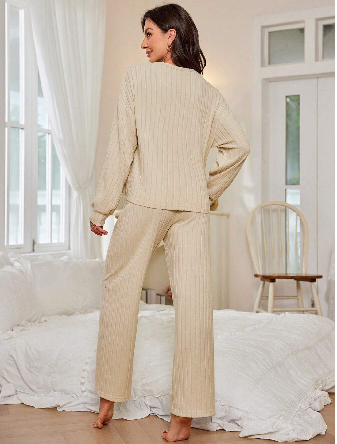 Women's Ribbed Loungewear Set
