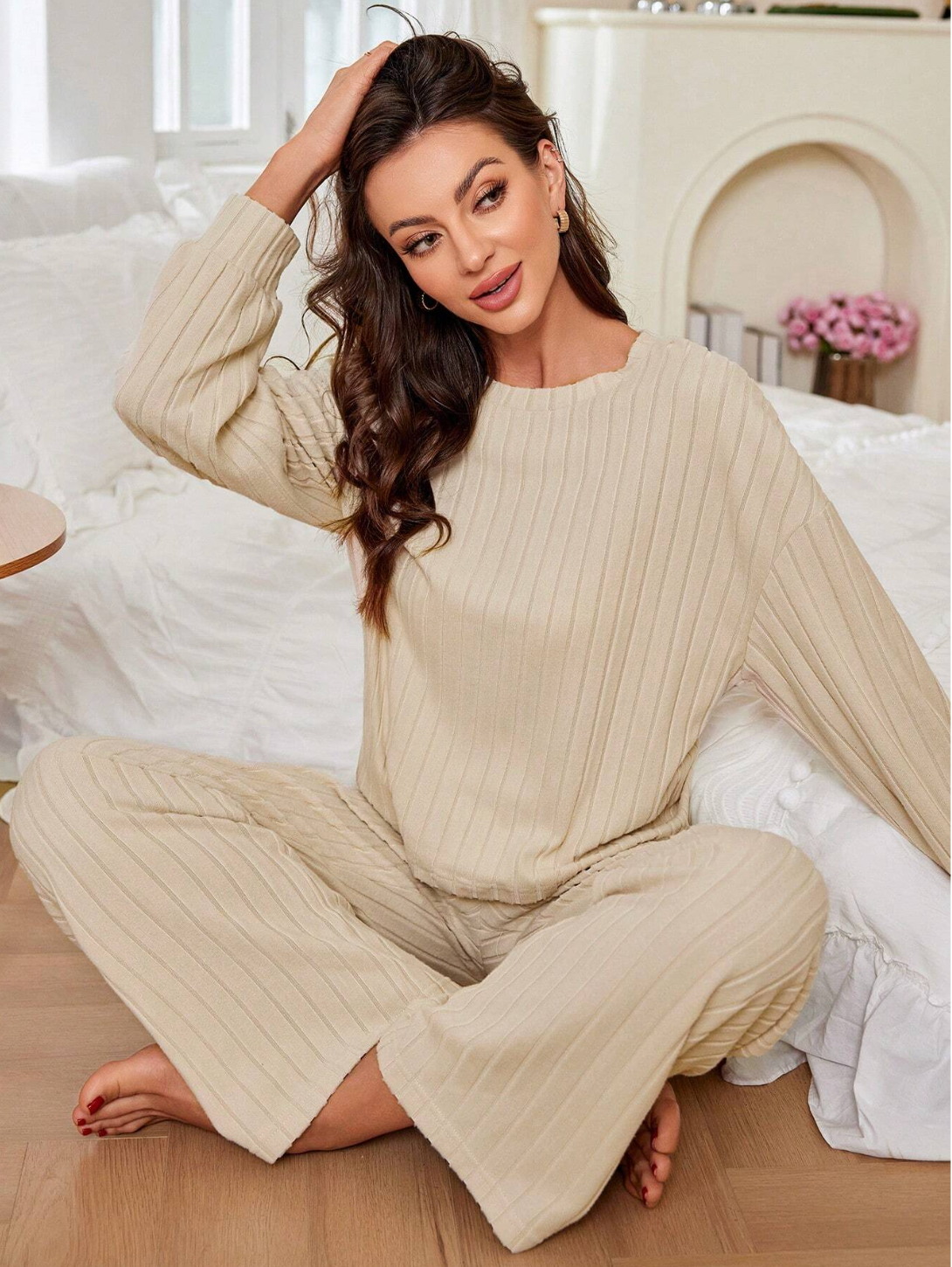 Women's Ribbed Loungewear Set