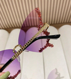 Rhinestone Vintage Butterfly Sunglasses